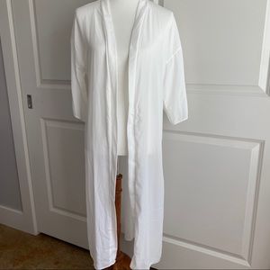 NWT Long White Sheer Kimono - M/L